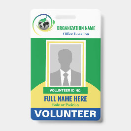 Fotovrijwilliger non-profitngo, elke Sjabloon in k Badge