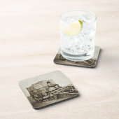 Fotowagen van Roger Fenton Fotorealisme Bier Onderzetter (Rechterzijde)