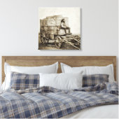 Fotowagen van Roger Fenton Fotorealisme Canvas Afdruk (Insitu (Slaapkamer))