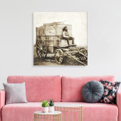 Fotowagen van Roger Fenton Fotorealisme Canvas Afdruk (Insitu (Woonkamer))