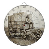 Fotowagen van Roger Fenton Fotorealisme Dartbord (Voorkant)