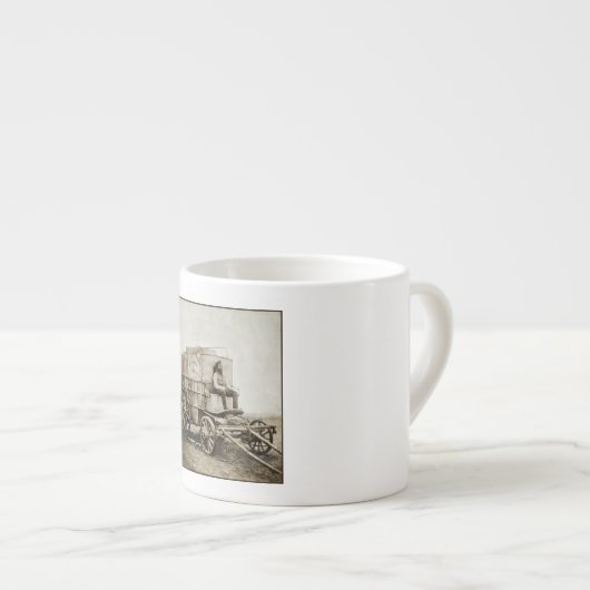 Fotowagen van Roger Fenton Fotorealisme Espresso Kop (Voorkant rechts)