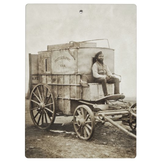 Fotowagen van Roger Fenton Fotorealisme Klembord (Achterkant)