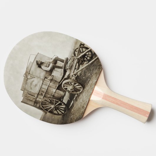 Fotowagen van Roger Fenton Fotorealisme Tafeltennisbatje (Zijkant)