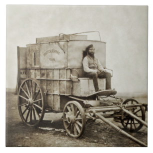 Fotowagen van Roger Fenton Fotorealisme Tegeltje