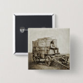 Fotowagen van Roger Fenton Fotorealisme Vierkante Button 5,1 Cm (Voorkant /achterkant)