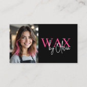 Fotowas Specialist Esthetician QR Code Hot Pink Visitekaartje (Voorkant)