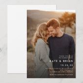 Fotoweddenschap met alle bleed van Chic Minimalist Kaart (Voorkant / Achterkant)