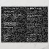 Fotoweddenschapsprogramma Black Gray & Red Damask (Achterkant)