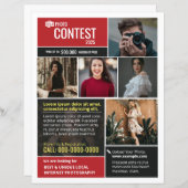 Fotowedstrijd Flyer Sjabloon (Voorkant / Achterkant)