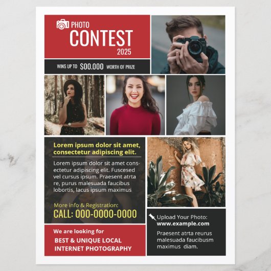 Fotowedstrijd Flyer Sjabloon (Voorkant)