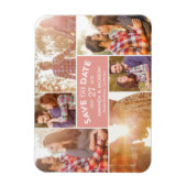 Fotoweergave Bewerkbare Kleur Save The Date Magnee Magneet (Verticaal)