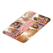 Fotoweergave Bewerkbare Kleur Save The Date Magnee Magneet (Linkerzijde)