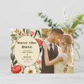 FotoWhimsical Wildflower Meadow Bruiloft Save The Date (Staand voorkant)