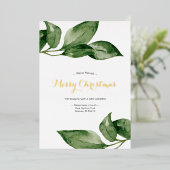 Fotoziekteverzekeringskaart Waterverf botanische s Folie Feestdagenkaart (Staand Voorkant)