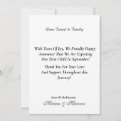 Fotozwangerschapskaart Save The Date (Achterkant)