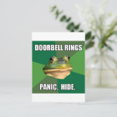 Foul Bachelor Frog Doorbell Rings Briefkaart (Staand voorkant)
