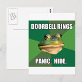 Foul Bachelor Frog Doorbell Rings Briefkaart (Voorkant / Achterkant)
