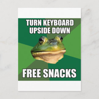 Foul Bachelor Frog Free Snscks Briefkaart