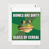 Foul-bachelor-kikkerglas van granen briefkaart (Voorkant / Achterkant)