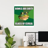 Foul-bachelor-kikkerglas van granen poster (Thuiskantoor)