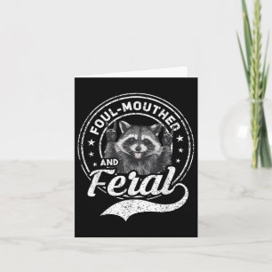 Foul Mouthed en Feral Raccoon Zomer Grappige Manne Kaart
