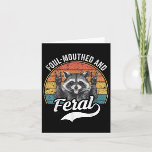 Foul Mouthed en Feral Raccoon Zomer Meme Joke Kaart