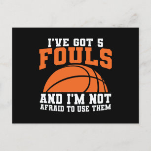 Fouls Basketball Basketbalontwerp Briefkaart