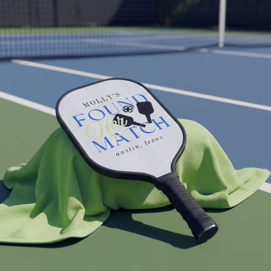 Found Her Match Pickleball Sporty Bachelorette Pickleball Paddle