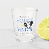 Found Her Match Pickleball Sporty Bachelorette Shot Glas (Voorkant)