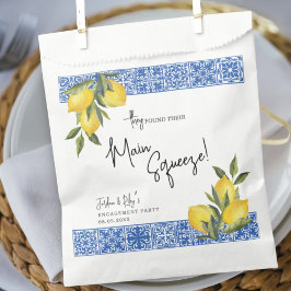 Found Main Squeeze Lemon & Blue Tegel Engagement Bedankzakje