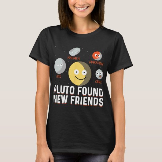 Found New Friends Dwarf Planets Astronomy Kids  T-shirt (Voorkant)