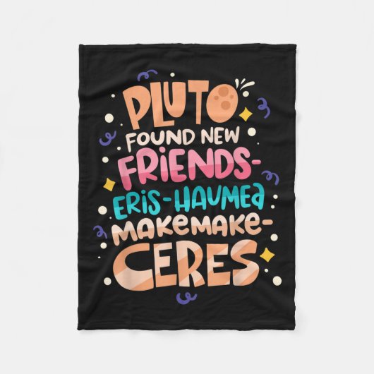 Found New Friends Funny Science Quotes Planets  Fleece Deken (Voorkant)