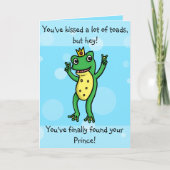 Found your prins - frog prints engagement card kaart (Voorkant)