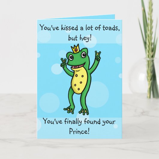 Found your prins - frog prints engagement card kaart (Voorkant)