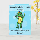 Found your prins - frog prints engagement card kaart (Gele Bloem)