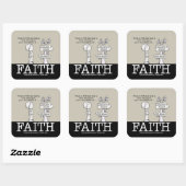 Foundation of Faith Square Sticker (Vel)