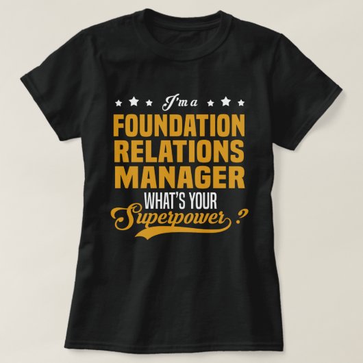 Foundation Relations Manager T-shirt (Design voorkant)