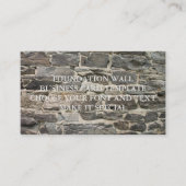 FOUNDATION WALL BUSINESS CARD TEMPLATE VISITEKAARTJE (Voorkant)