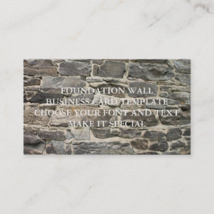 FOUNDATION WALL BUSINESS CARD TEMPLATE VISITEKAARTJE