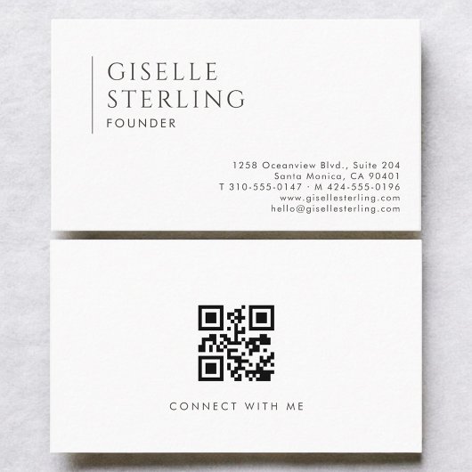 Founder Modern Professional QR Code Visitekaartje