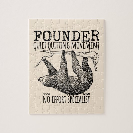 Founder Quiet Quitting Movement Cute Sloth Legpuzzel (Verticaal)