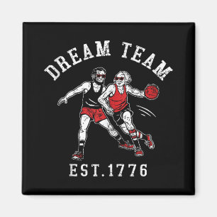 Founding Fathers Dream Team Basketbal 1776 Tank T Magneet
