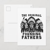 Founding Fathers Indiaanse Indianen Feestdagenkaart (Voorkant / Achterkant)