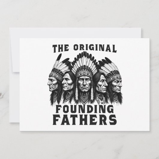Founding Fathers Indiaanse Indianen Kaart (Voorkant)