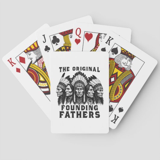 Founding Fathers Indiaanse Indianen Pokerkaarten (Achterkant)