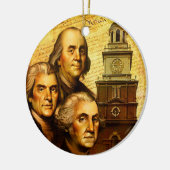 Founding Fathers Keramisch Ornament (Links)