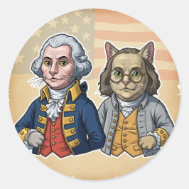 Founding Pawthers - 4 juli Cat Sticker