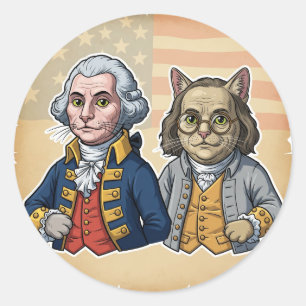 Founding Pawthers - 4 juli Cat Sticker