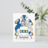 Fountain Family Crest Briefkaart (Staand voorkant)